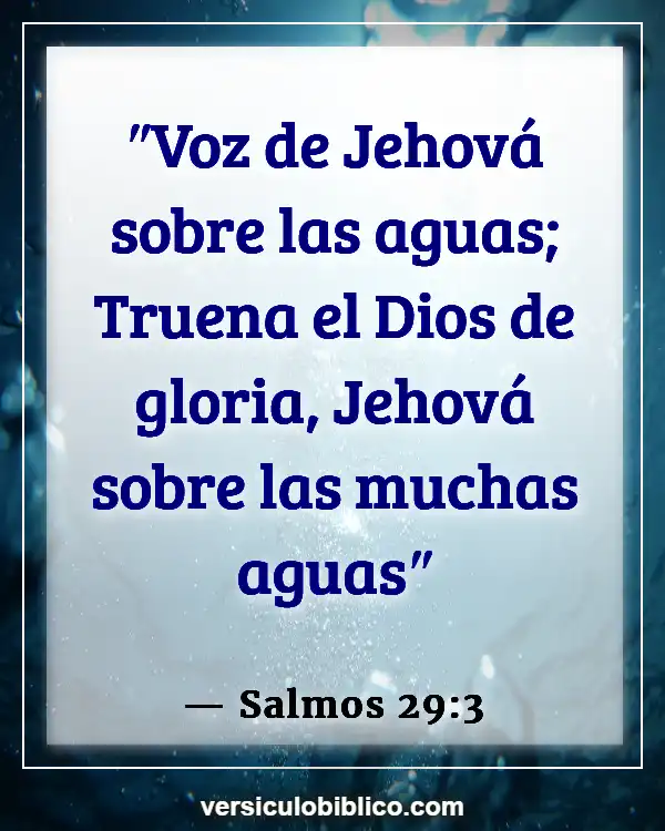 Versículos De La Biblia sobre Gloria (Salmos 29:3)