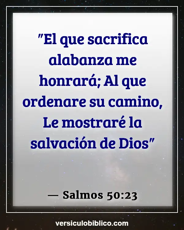 Versículos De La Biblia sobre Glorificando a Dios (Salmos 50:23)