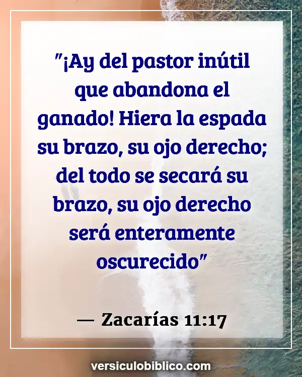 Versículos De La Biblia sobre Buen Pastor (Zacarías 11:17)